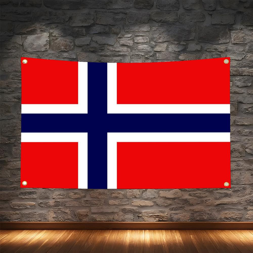 Retro Gaming Banner - 1 Stück Berühmte Norwegen-Flaggen Retro Fußball
