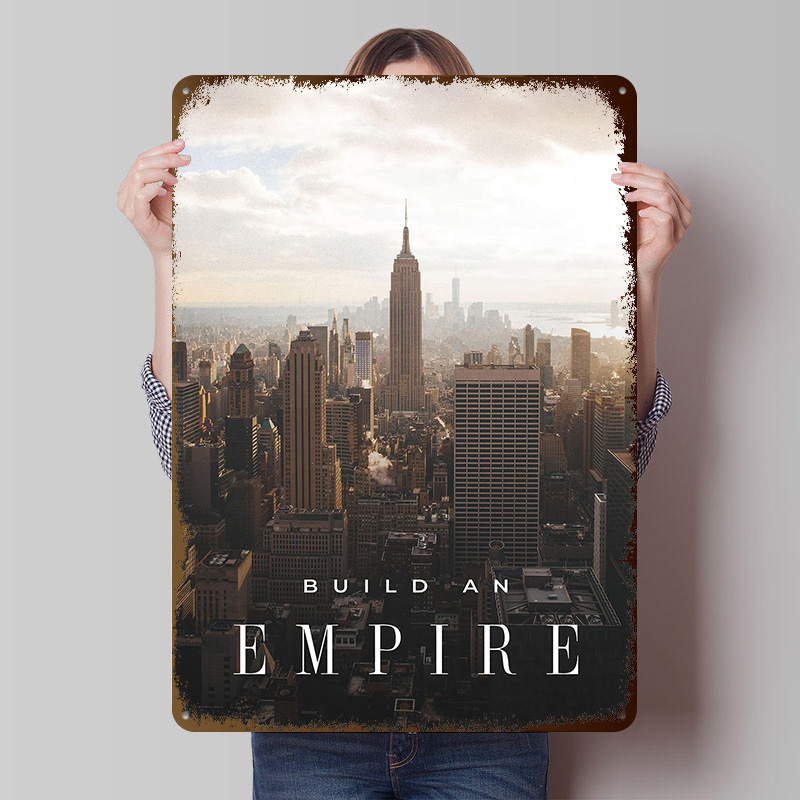 Retro Gaming Empire - Build An Empire Metallposter, individuelle Wandkunst,