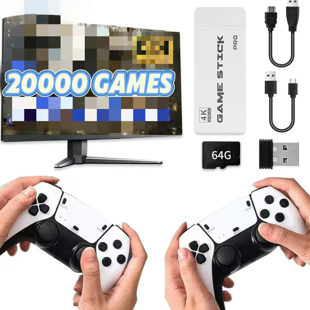 Retro Gaming Game Stick - Retro-Videospielkonsole 4K TV-Spielstick mit 20.000 integrierten