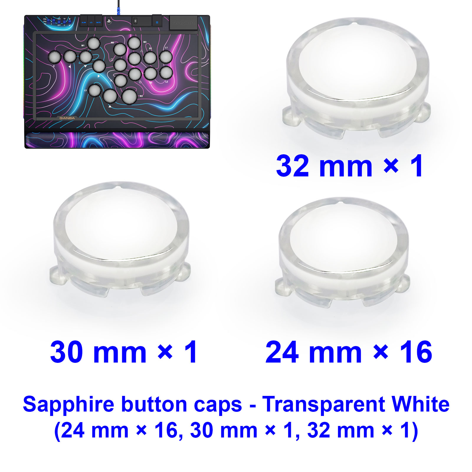 Arcade Button Kit - QANBA SAPPHIRE S1 Tastenkappen Arcade-Spiel Zubehör