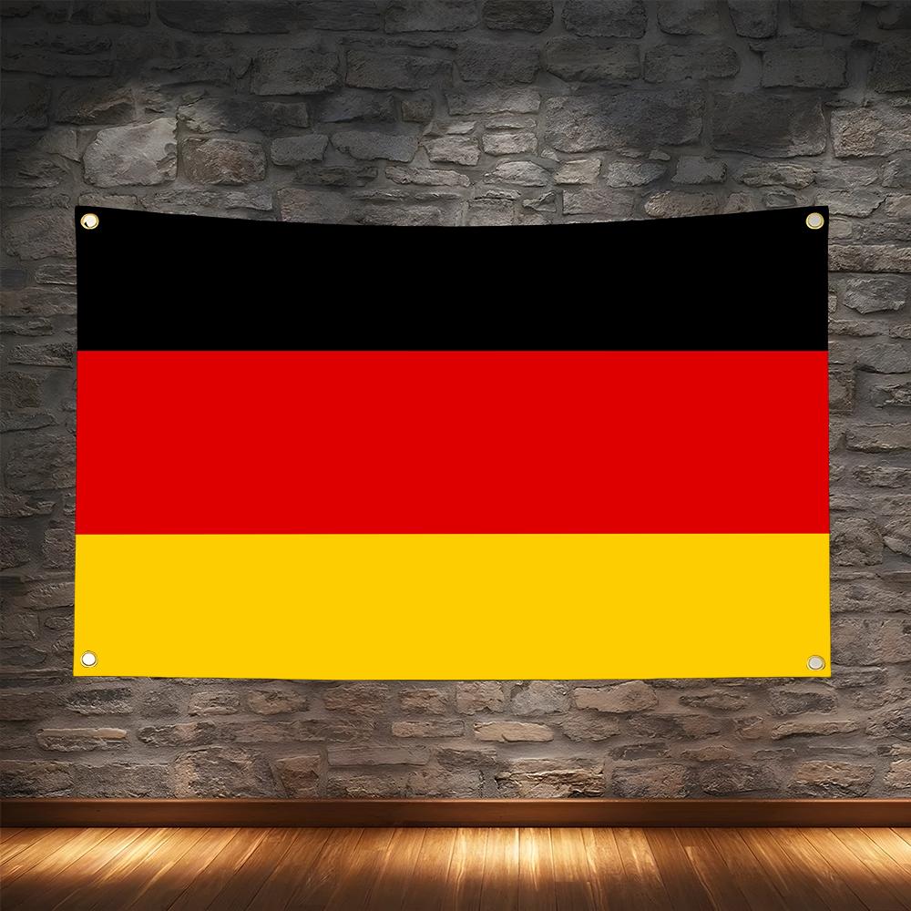 Retro Gaming Banner - 1 Stück Berühmte Deutschland-Flaggen Retro Fußball