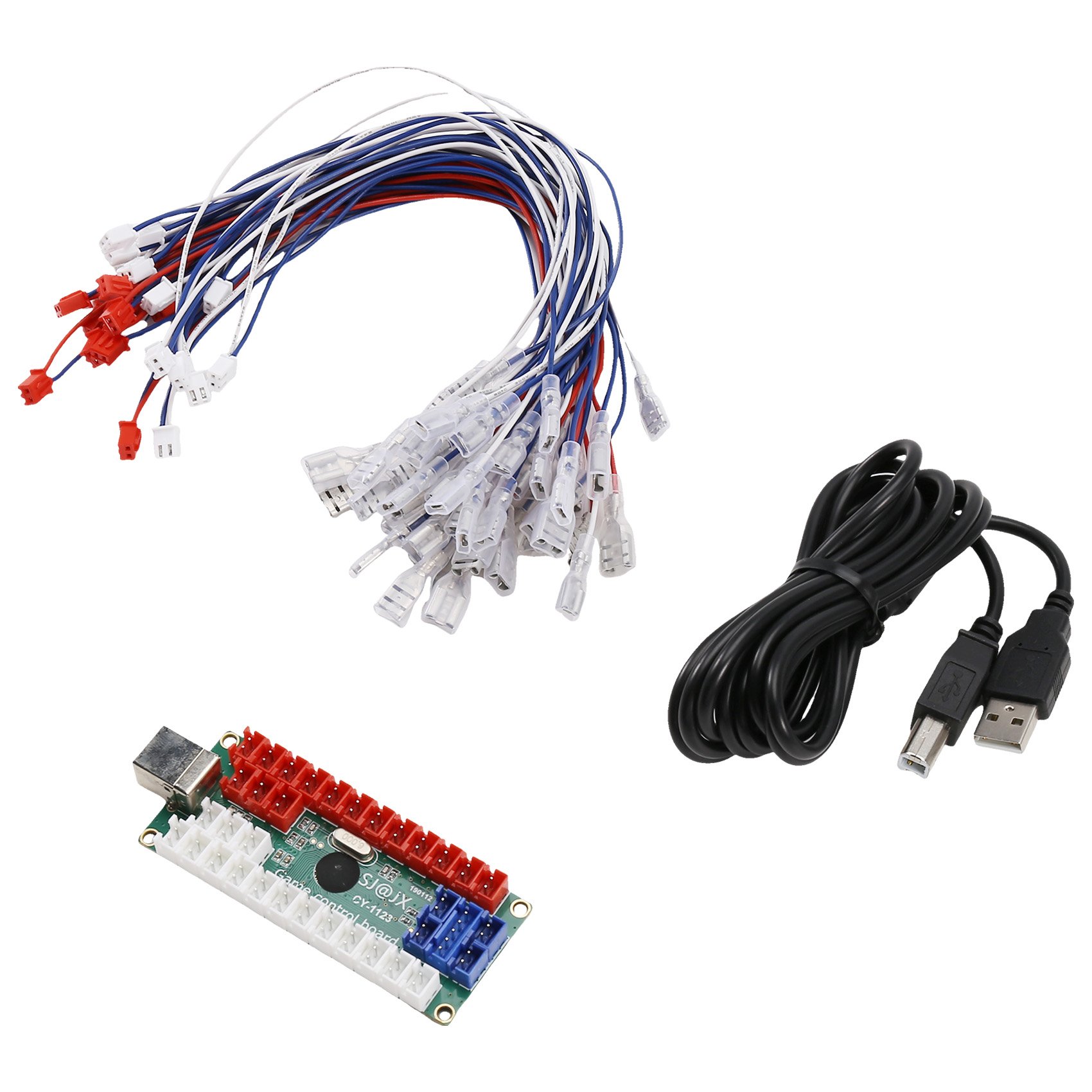 Arcade Button Kit - FFYY-Arcade DIY-Kit LED USB-Encoder-Board, Zero-Delay-Arcade-Controller, Joystick-Knopf,