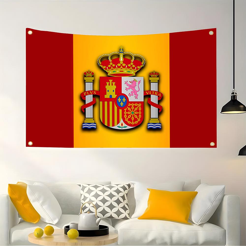 Retro Gaming Banner - 1 Stück Berühmte Spanien-Flaggen Retro Fußball