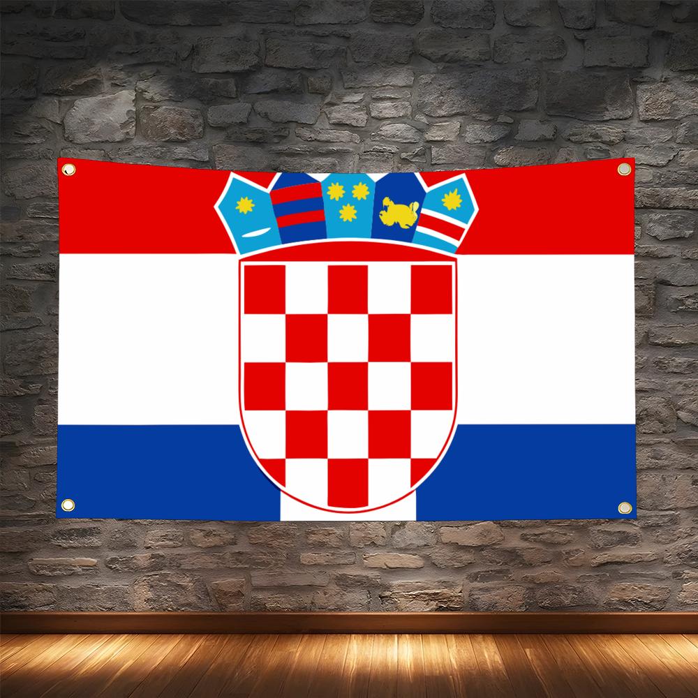 Retro Gaming Banner - 1 Stück Berühmte Kroatische Flaggen Retro