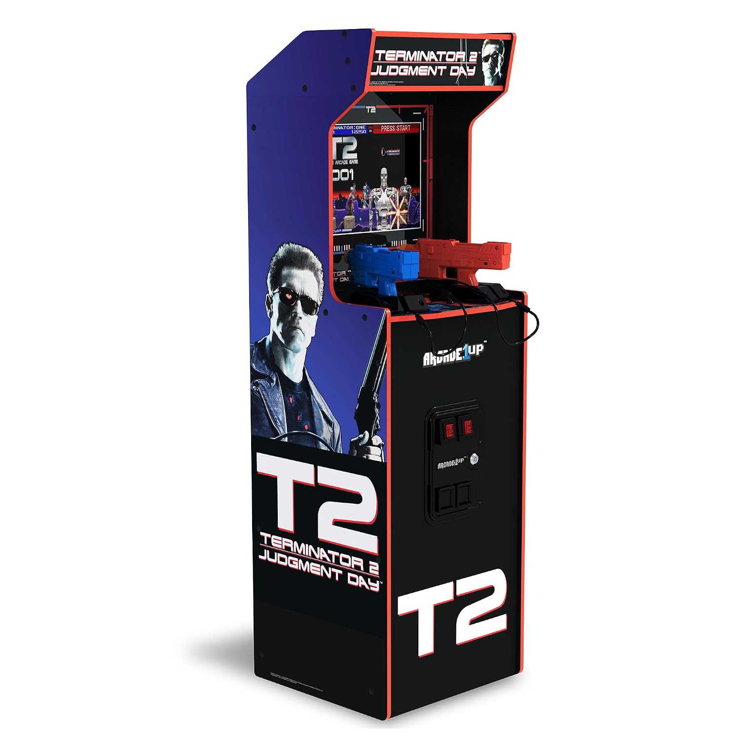 Retro Gaming Light Gun - Retro-Light-Gun-Arcade-Automat, Sci-Fi-Shooter-Spiel mit 2 Waffen, 17-Zoll-Farbmonitor,