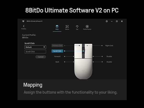 Mouse Gaming Retro - 8BitDo Retro R8 Maus mit PAW
