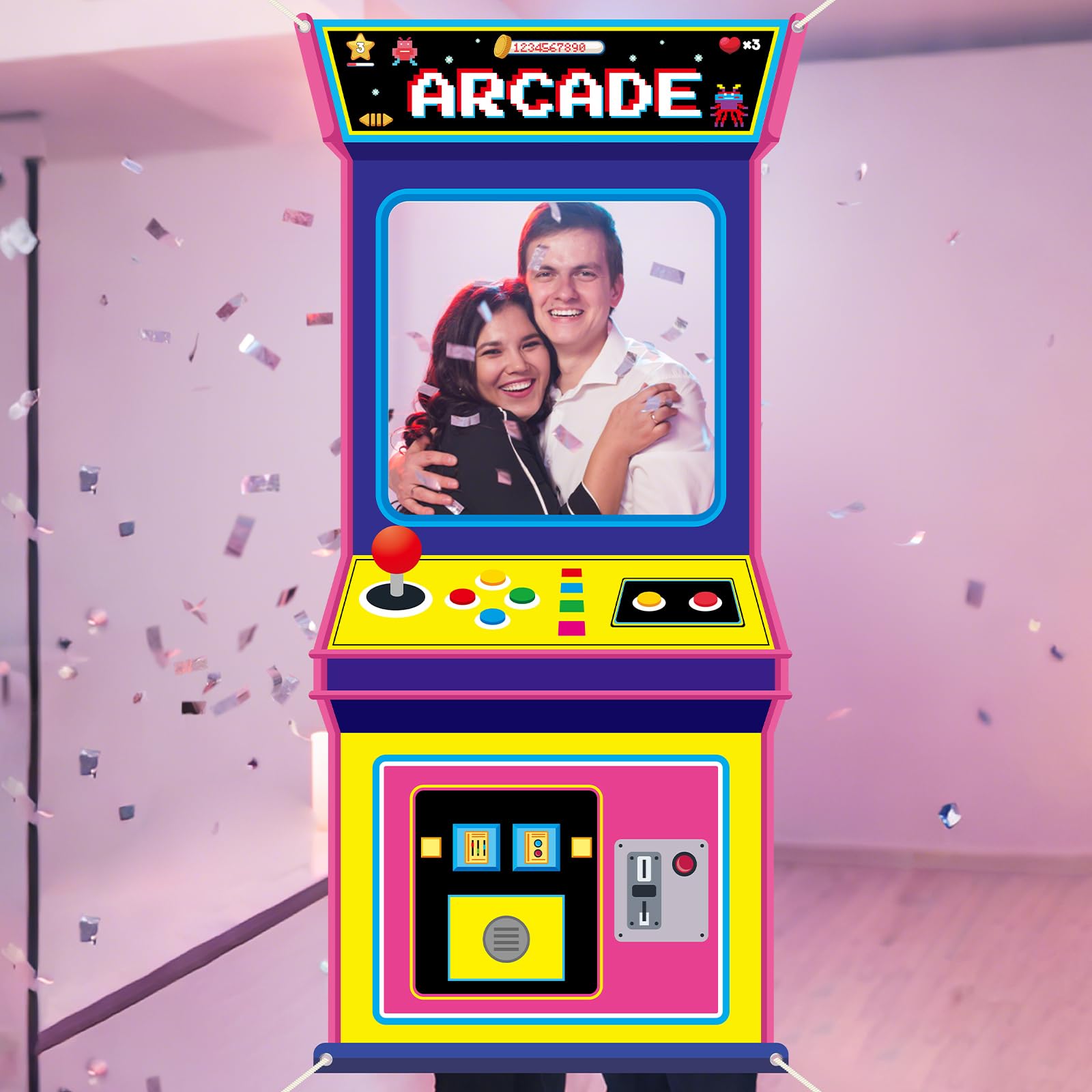 Retro-Videospiel-Stoff-Hinterg – Retro Gaming Banner Bewertung und Preis