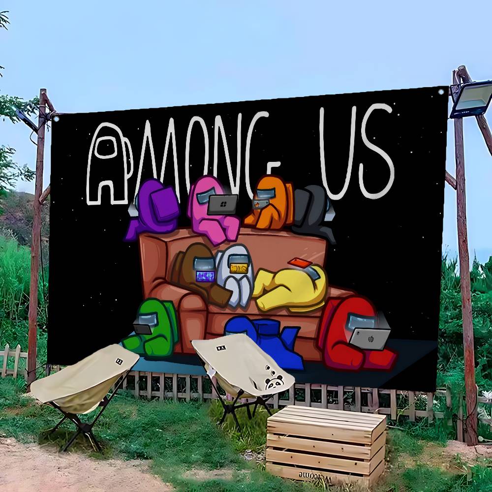 Cartoon-Spiel A-Among-US Retro – Retro Gaming Banner Bewertung und Preis